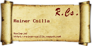 Reiner Csilla névjegykártya